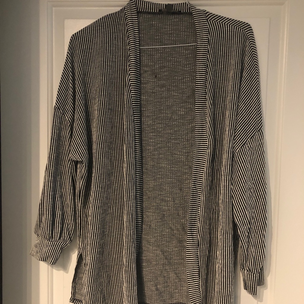 super comfy striped cardigan